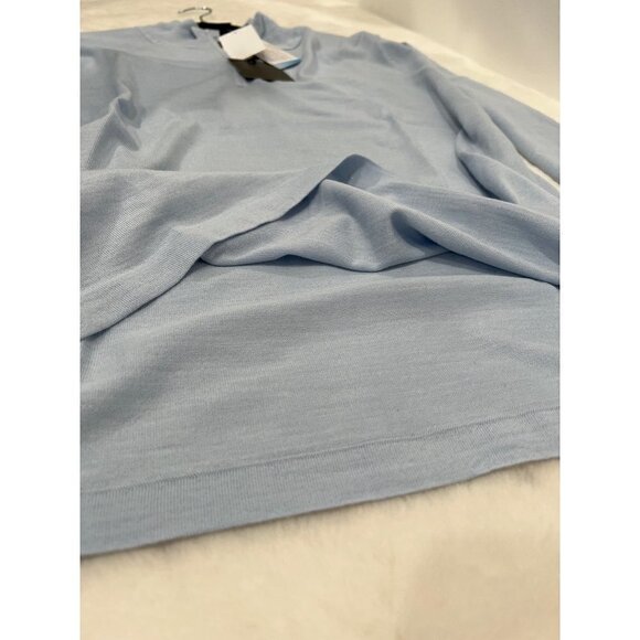 NWT NORDSTROM Men's Shop Tech-Smart CoolMax® 1/4 Zip Sweater Blue Skyway $99.50 - Picture 13 of 13